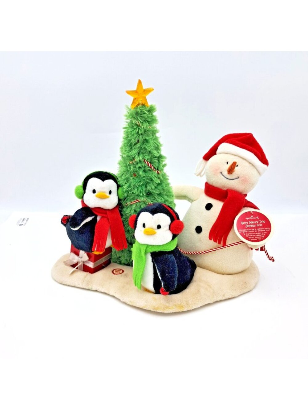 Hallmark 2006 Very Merry Trio Jingle Pals Plush Singing Snowman and Penguins